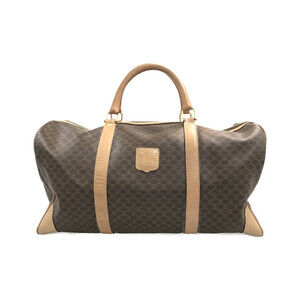 Celine Boston Macadam Shoulder Bag Tan